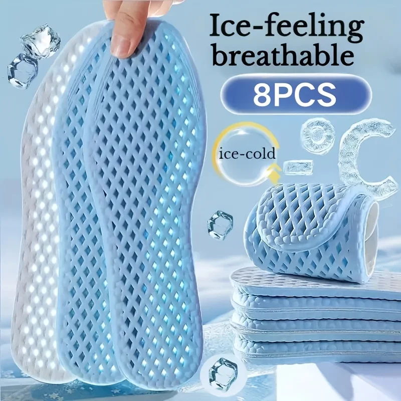 8Pcs Summer Ice Cooling Insoles, Breathable Sweat Wicking Shock Absorbent All Day Comfort
8Pcs Summer Ice Cooling Insoles, Breathable Sweat Wicking Shock Absorbent All Day Comfort