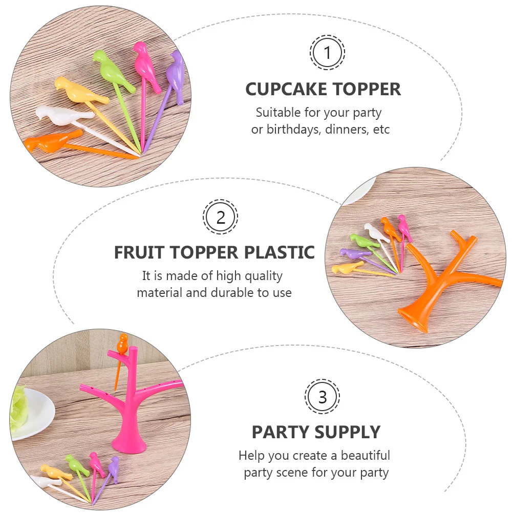3 Sets Fruit Fork Treetop Stand Child Bird Plastic Picks Reusable Party Food Skewers Birthdays Dinners Banquets Fruit Picks
3 Sets Fruit Fork Treetop Stand Child Bird Plastic Picks Reusable Party Food Skewers Birthdays Dinners Banquets Fruit Picks