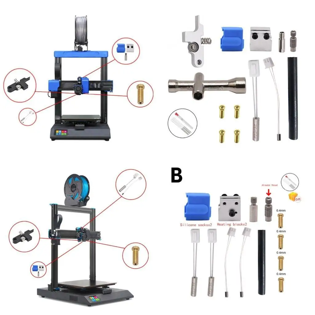 R53C Nozzle Silicone Sleeve Thermistor Heat Throat Tube for X1 Printer
R53C Nozzle Silicone Sleeve Thermistor Heat Throat Tube for X1 Printer