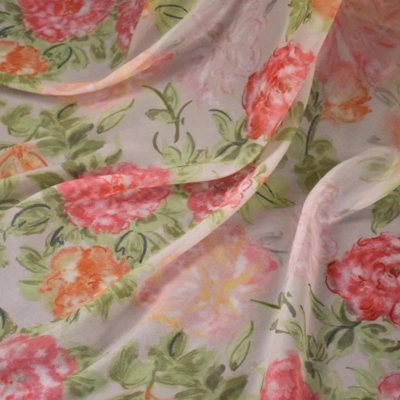 Flower rich national style watercolor peony chiffon fabric suitable for cheongsam long dress pajamas sunscreen clothes diy manua
Flower rich national style watercolor peony chiffon fabric suitable for cheongsam long dress pajamas sunscreen clothes diy manua