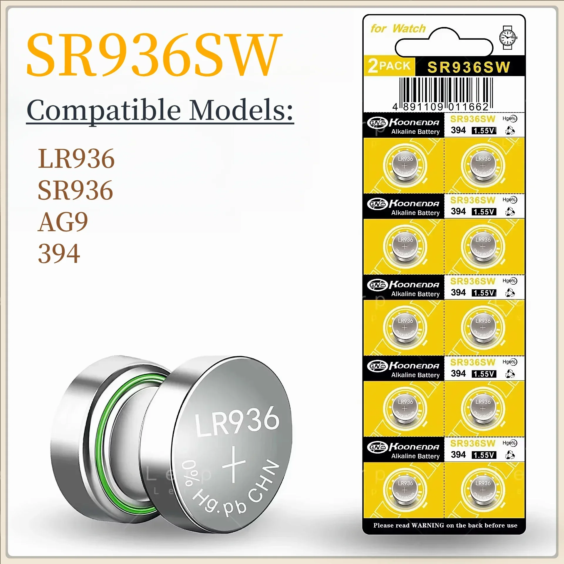 High quality 1.5V button battery, electronic SR936SW compatible model: AG9 394 394A LR936 L936F SR936SW lerp20
High quality 1.5V button battery, electronic SR936SW compatible model: AG9 394 394A LR936 L936F SR936SW lerp20