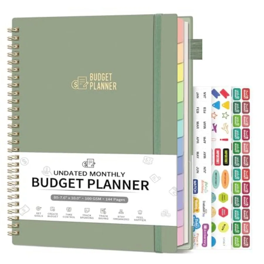 Budget Planner - Monthly Budget Book for Daily Expense Tracking, Business, Debt, Savings, B5 7.3" x 10.15" Undated Financial Pl
Budget Planner - Monthly Budget Book for Daily Expense Tracking, Business, Debt, Savings, B5 7.3" x 10.15" Undated Financial Pl
