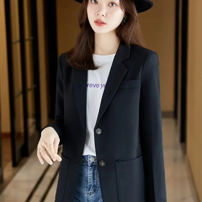 2027 New Spring Autumn Women Casual Blazer Jacket Lapel Two Button Loose Long Sleeve Work Office Business Suit Coat Outerwear
2027 New Spring Autumn Women Casual Blazer Jacket Lapel Two Button Loose Long Sleeve Work Office Business Suit Coat Outerwear