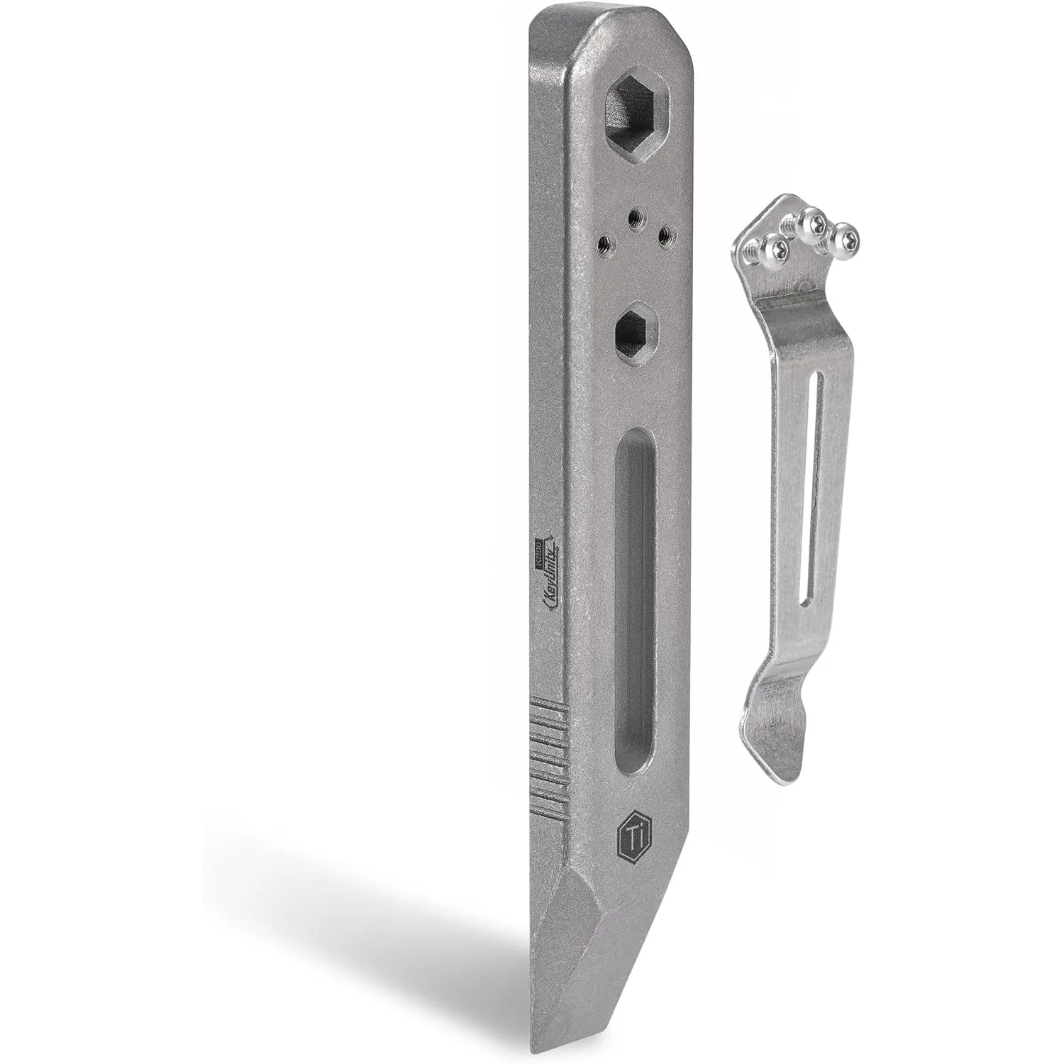 KeyUnity KR00 EDC Pocket Pry Bar Bit Bar Titanium Multitool with Pocket Clip
KeyUnity KR00 EDC Pocket Pry Bar Bit Bar Titanium Multitool with Pocket Clip