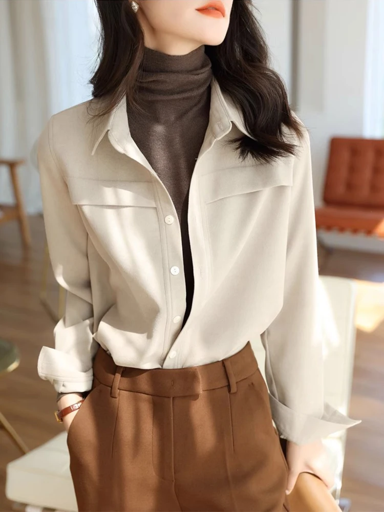 Thickened Warm Brushed Women's Shirt New Spring Autumn Elegant Top Layered Wear Base Warmth Inner Wear Winter Coat
Thickened Warm Brushed Women's Shirt New Spring Autumn Elegant Top Layered Wear Base Warmth Inner Wear Winter Coat