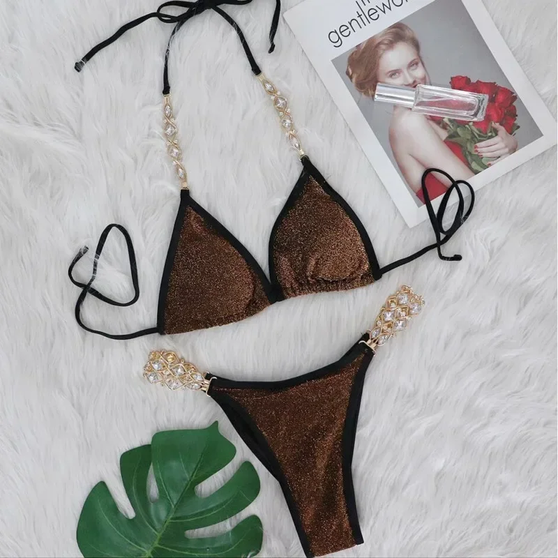 New Bikinis Swimsuit With Rhinestones 2024 Swimwear Female Push Up Bikini Summer Beachwear Swimming Bathing Suits Women Bather
New Bikinis Swimsuit With Rhinestones 2024 Swimwear Female Push Up Bikini Summer Beachwear Swimming Bathing Suits Women Bather