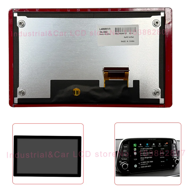 LCD Display With Touch Screen LA080WV9-SL02 LA080WV9-SL06 LA080WV9-SL08 LA080WV9-SL04 For Hyundai MOBIS Kia Niro Car Navigation
LCD Display With Touch Screen LA080WV9-SL02 LA080WV9-SL06 LA080WV9-SL08 LA080WV9-SL04 For Hyundai MOBIS Kia Niro Car Navigation