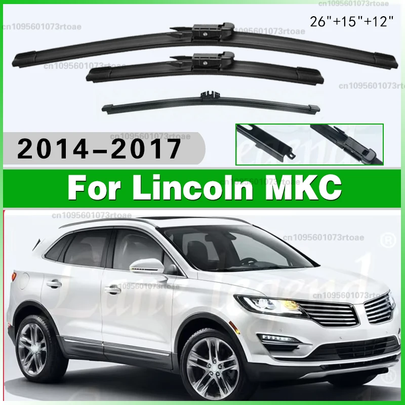 Car Wiper Blades for Lincoln MKC 26"+15"+12" 2014 2015 2016 2017 Fit Pinch Type Arms Car Cleaning Replacement LHD
Car Wiper Blades for Lincoln MKC 26"+15"+12" 2014 2015 2016 2017 Fit Pinch Type Arms Car Cleaning Replacement LHD