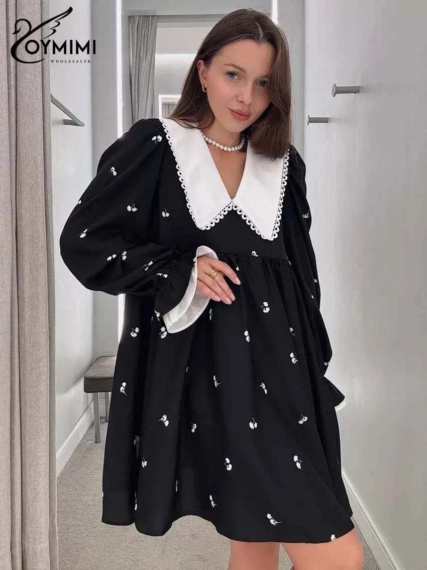 Oymimi Fashion Black Print Dresses 2025 Woman Elegant Patchwork Lace Long Sleeve Dresses Casual High Waist Loose Pleated Dress
Oymimi Fashion Black Print Dresses 2025 Woman Elegant Patchwork Lace Long Sleeve Dresses Casual High Waist Loose Pleated Dress