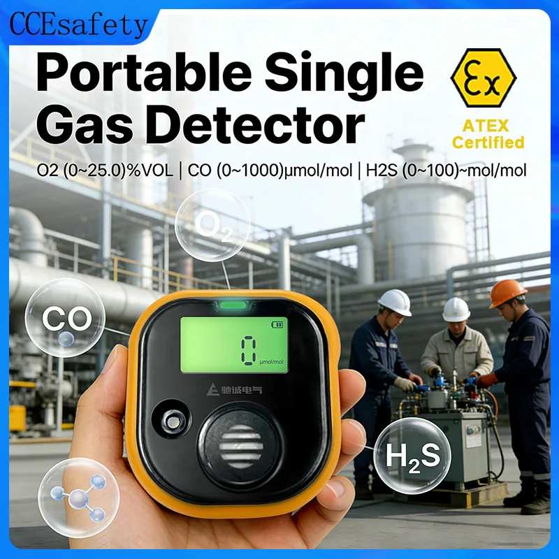 CCEsafety GC100 Portable Gas Detector Natural Gas Leak Detector H2S(0-100µmol/mol) CO(0-1000µmol/mol) O2(0-25.0%vol) For Work
CCEsafety GC100 Portable Gas Detector Natural Gas Leak Detector H2S(0-100µmol/mol) CO(0-1000µmol/mol) O2(0-25.0%vol) For Work