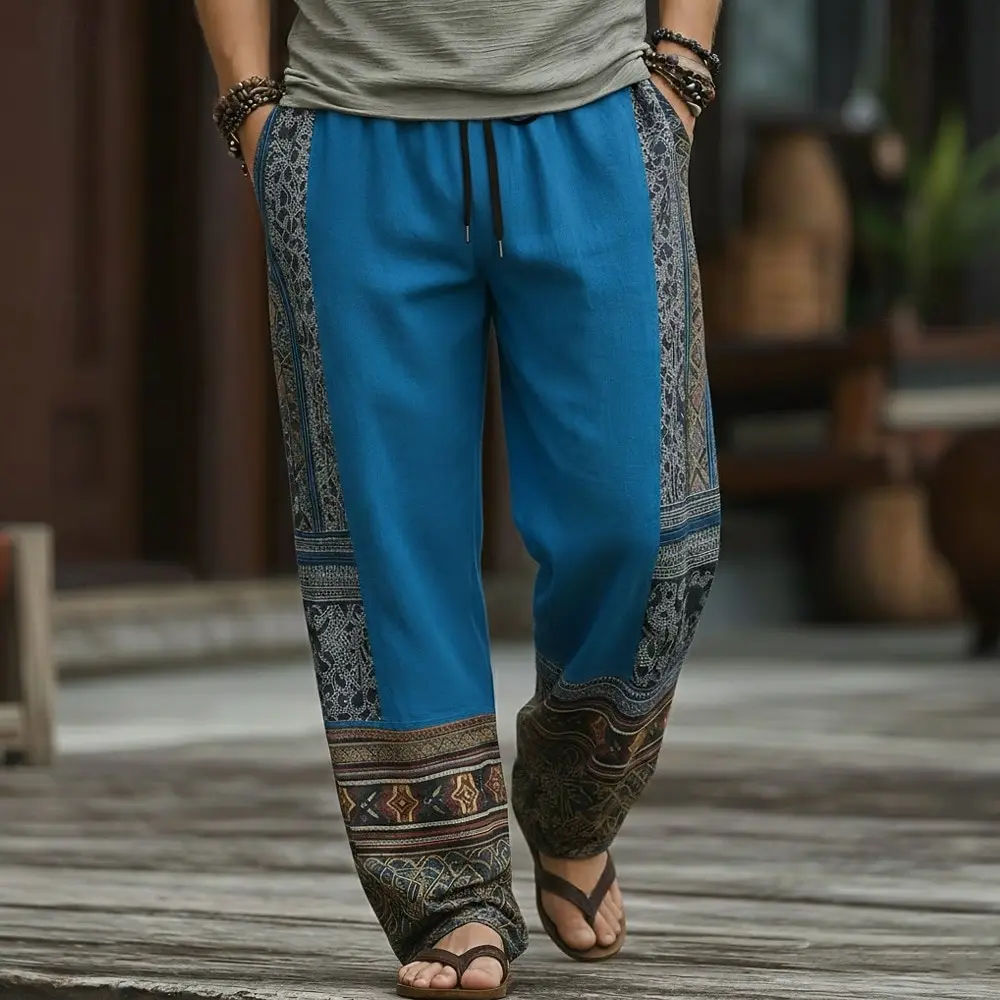 Men's Casual Loose Fit Wide Leg Pants 3D Pattern Elastic Drawstring Waist Trousers With Side Pockets Summer Daily Outdoor Travel
Men's Casual Loose Fit Wide Leg Pants 3D Pattern Elastic Drawstring Waist Trousers With Side Pockets Summer Daily Outdoor Travel