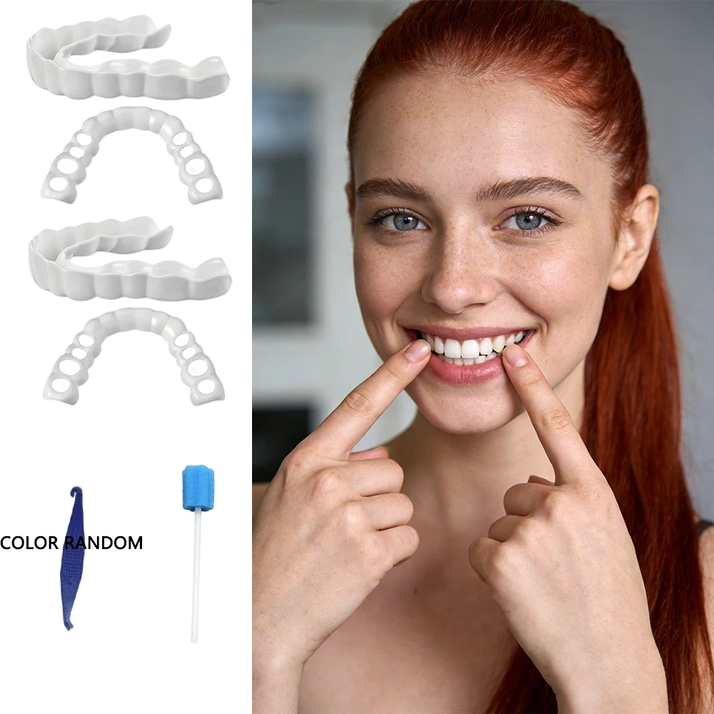 One Size Fits All Teeth Veneers Reusable Instant Smile Whitening Universal Design Fits Most Adult Teeth H2931
One Size Fits All Teeth Veneers Reusable Instant Smile Whitening Universal Design Fits Most Adult Teeth H2931