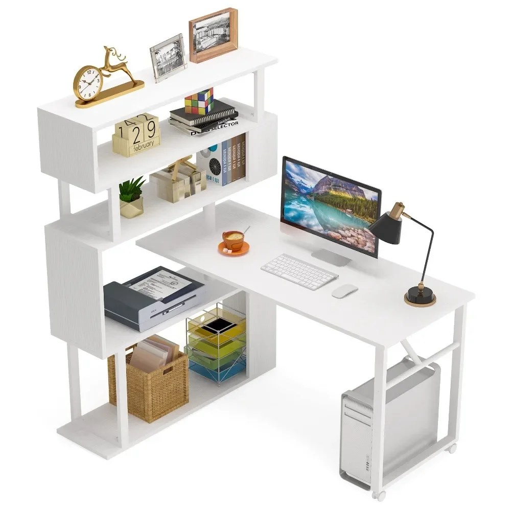 Rotating Computer Desk, Modern L-Shaped Corner Table with Storage, Reversible Office Desk Study Table Writing Desk on Wheels
Rotating Computer Desk, Modern L-Shaped Corner Table with Storage, Reversible Office Desk Study Table Writing Desk on Wheels