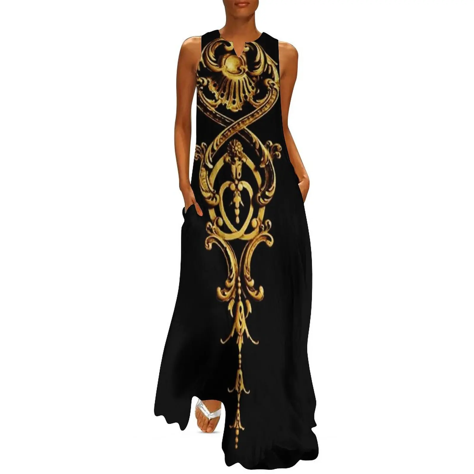 black and gold sculptors Long Dress women clothing 2025 new arrivals dress summer 2025 women Women's summer skirt
black and gold sculptors Long Dress women clothing 2025 new arrivals dress summer 2025 women Women's summer skirt