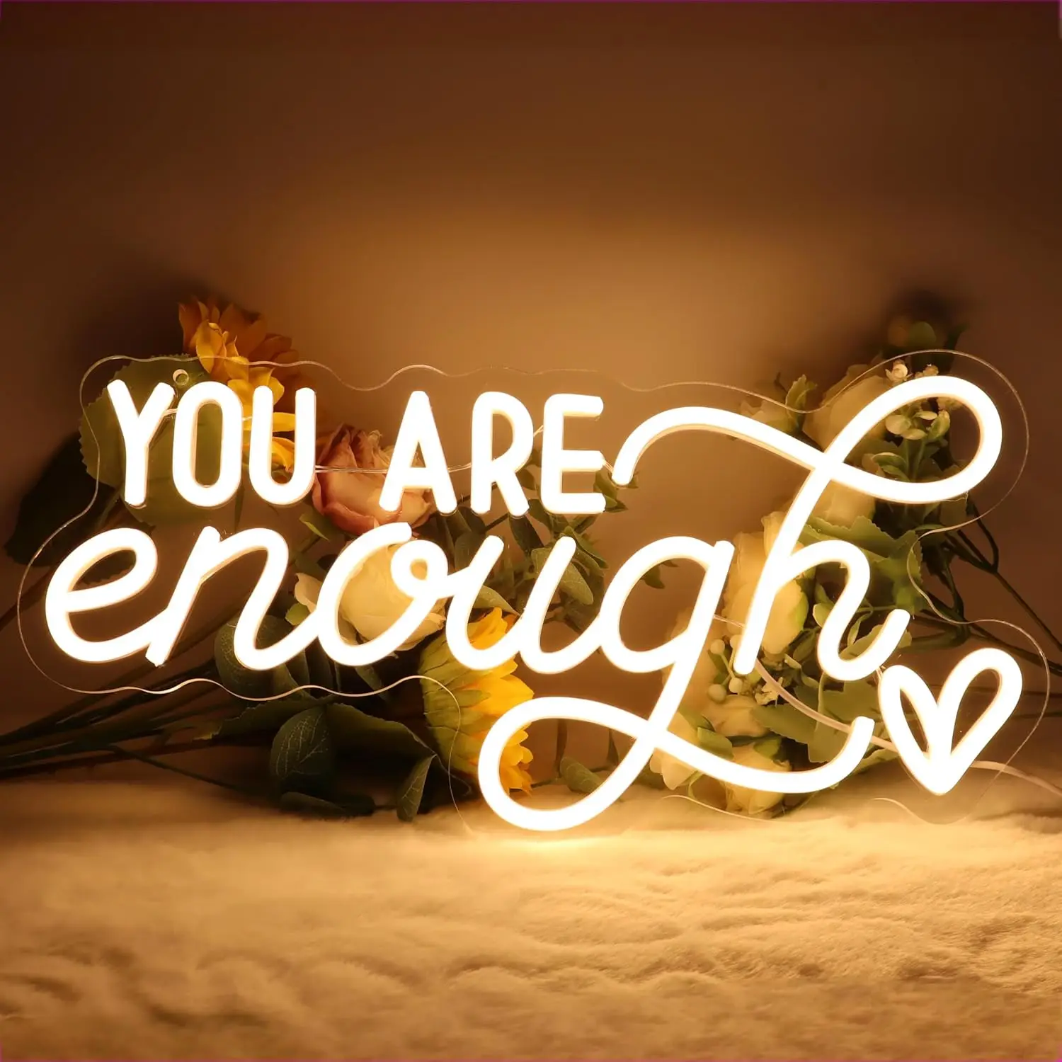 You Are Enough Neon Sign Self Love Neon Light Motivational for Bedroom Therapy Office Floral Wall Art Decor Gift USB Dimmable
You Are Enough Neon Sign Self Love Neon Light Motivational for Bedroom Therapy Office Floral Wall Art Decor Gift USB Dimmable