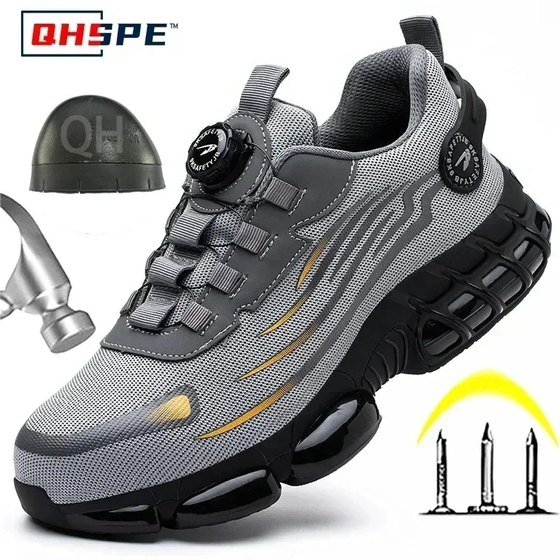 Rotating Button New Safety Shoes Men Anti-smash Anti-puncture Work Shoes Fashion Men Sport Shoes Security Protective Boots Men
Rotating Button New Safety Shoes Men Anti-smash Anti-puncture Work Shoes Fashion Men Sport Shoes Security Protective Boots Men