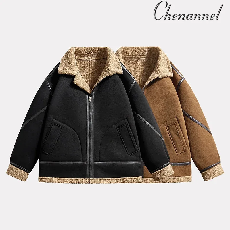 American retro fur one piece coat men's winter thickened and fleece leather jacket air force pilot lamb fleece leather jacket
American retro fur one piece coat men's winter thickened and fleece leather jacket air force pilot lamb fleece leather jacket