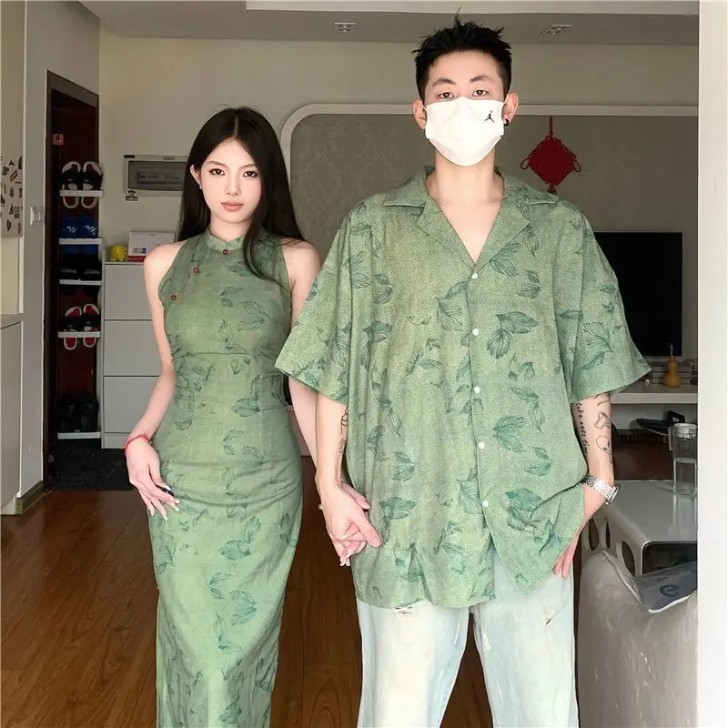 New Chinese Style Retro Couple Outfit 2024 Summer High-end Design Sense Stand Up Collar Dress Qipao Loose Casual Shirt
New Chinese Style Retro Couple Outfit 2024 Summer High-end Design Sense Stand Up Collar Dress Qipao Loose Casual Shirt