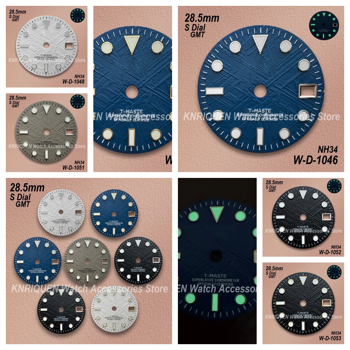 28.5mm S Logo New Meteorite Dial GMT For NH34 Movement Green Luminous High-Quality Watch Modification Accessories
28.5mm S Logo New Meteorite Dial GMT For NH34 Movement Green Luminous High-Quality Watch Modification Accessories