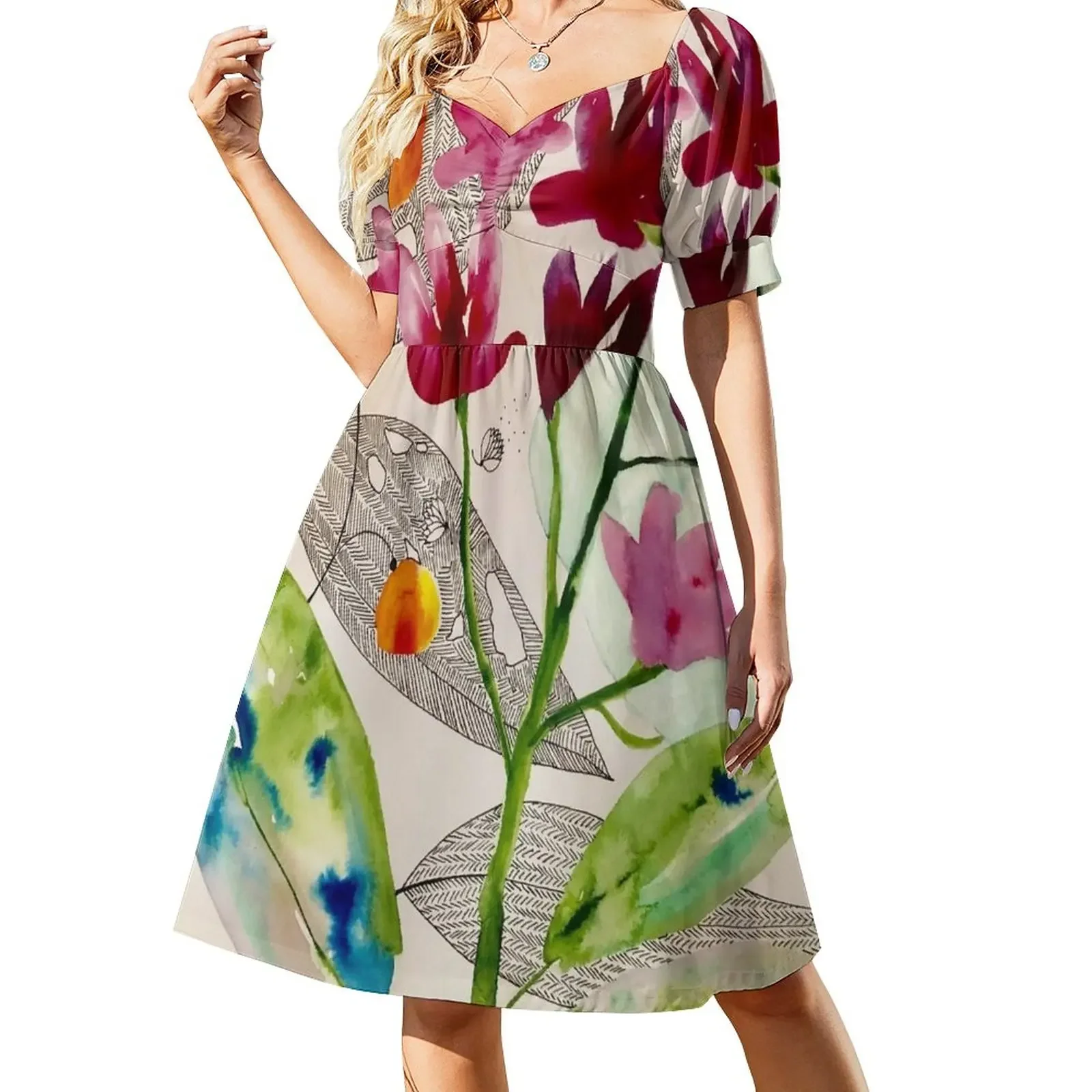 botanical composition Short-Sleeved Dress Summer dresses for women elegant dresses for women prom dress 2025
botanical composition Short-Sleeved Dress Summer dresses for women elegant dresses for women prom dress 2025