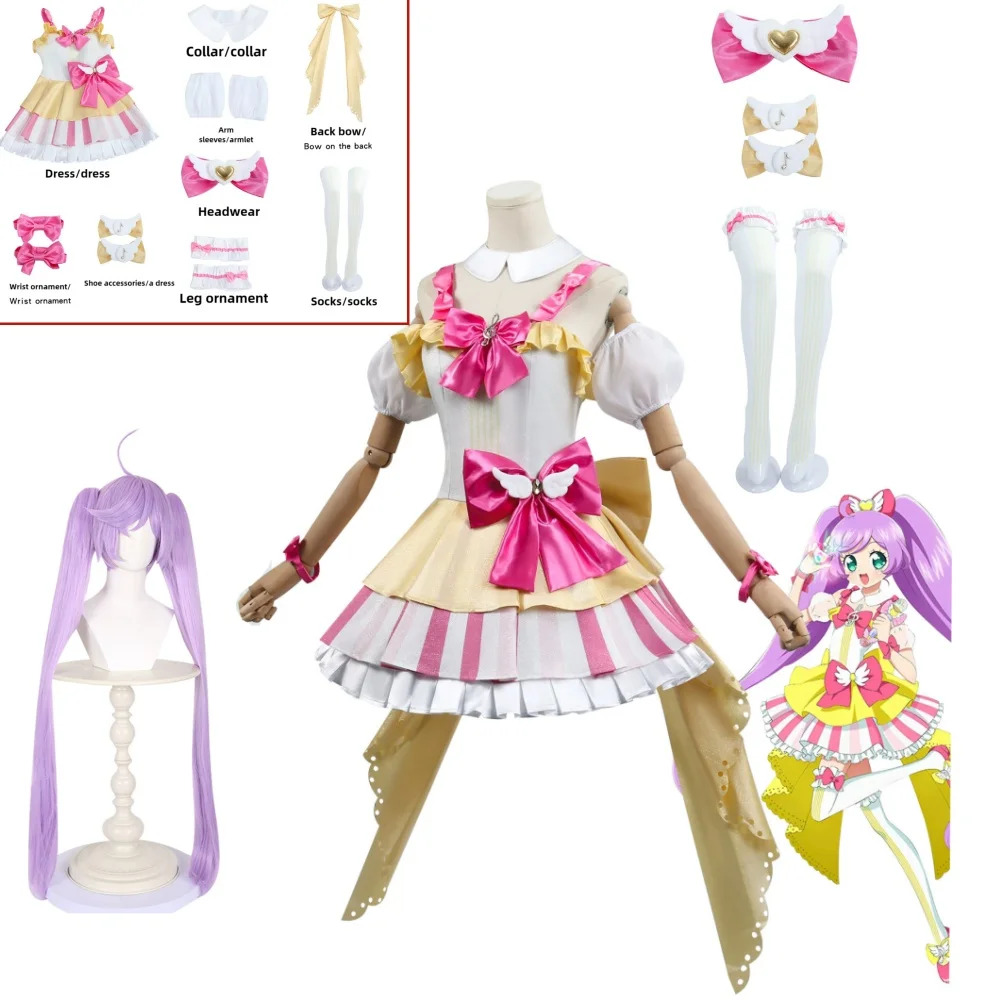 Manaka Laala Cosplay Anime Pripara Costume Lala Wig Girl Princess Dress Suit Halloween Party Role Play Outfit for Woman
Manaka Laala Cosplay Anime Pripara Costume Lala Wig Girl Princess Dress Suit Halloween Party Role Play Outfit for Woman