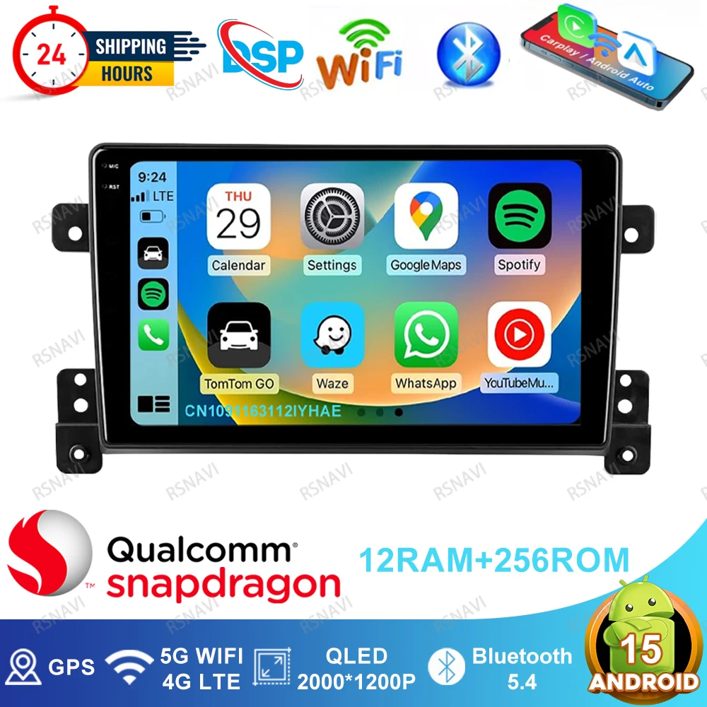 Автомобильное радио Android 15, для Suzuki Grand Vitara Escudo 2005-2015, DSP, беспроводной Carplay, авто мультимедийный DVD-навигатор, головное устройство BT
Автомобильное радио Android 15, для Suzuki Grand Vitara Escudo 2005-2015, DSP, беспроводной Carplay, авто мультимедийный DVD-навигатор, головное устройство BT