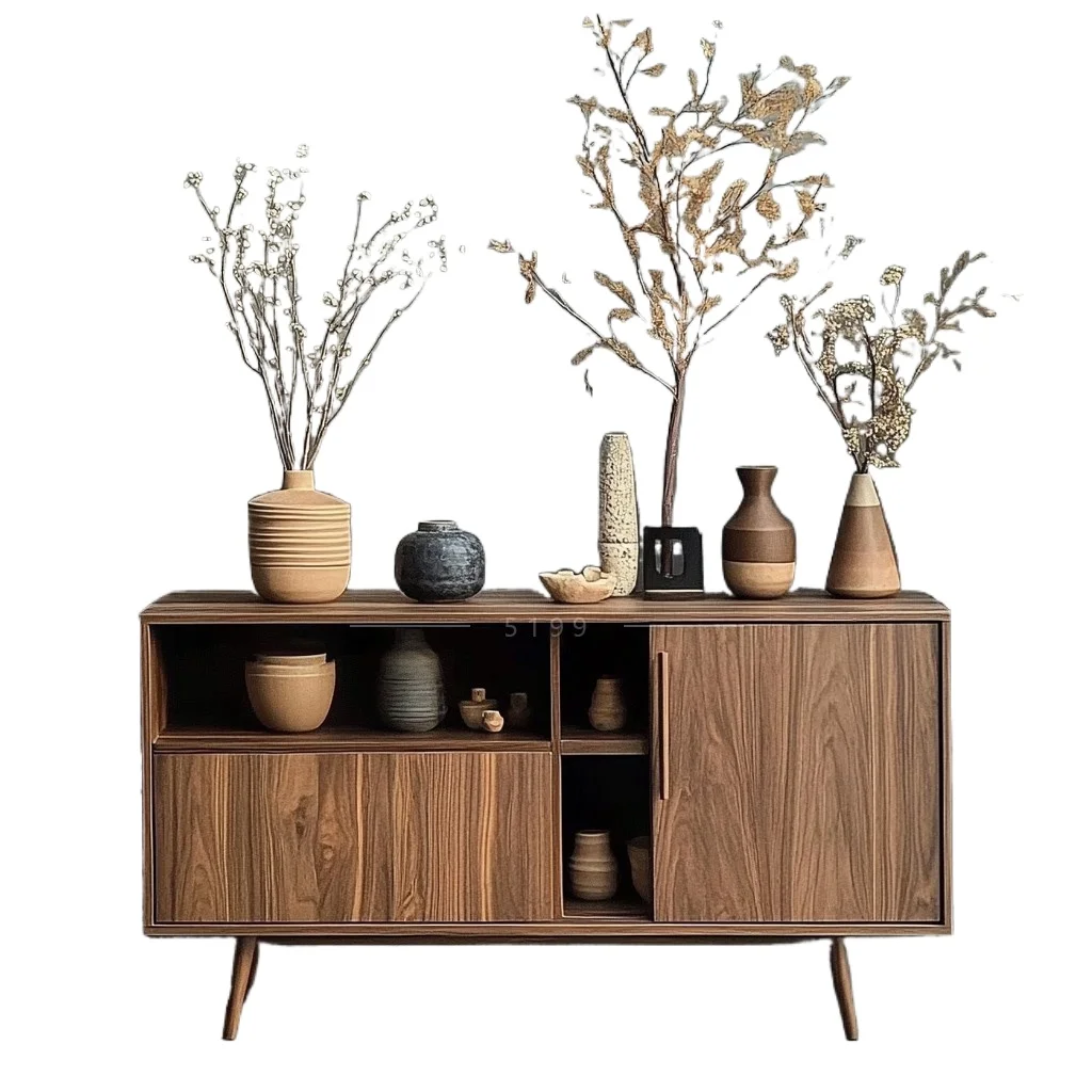 Retro solid wood simple dining side cabinet, integrated locker against the wall, homestay storage cabinet
Retro solid wood simple dining side cabinet, integrated locker against the wall, homestay storage cabinet