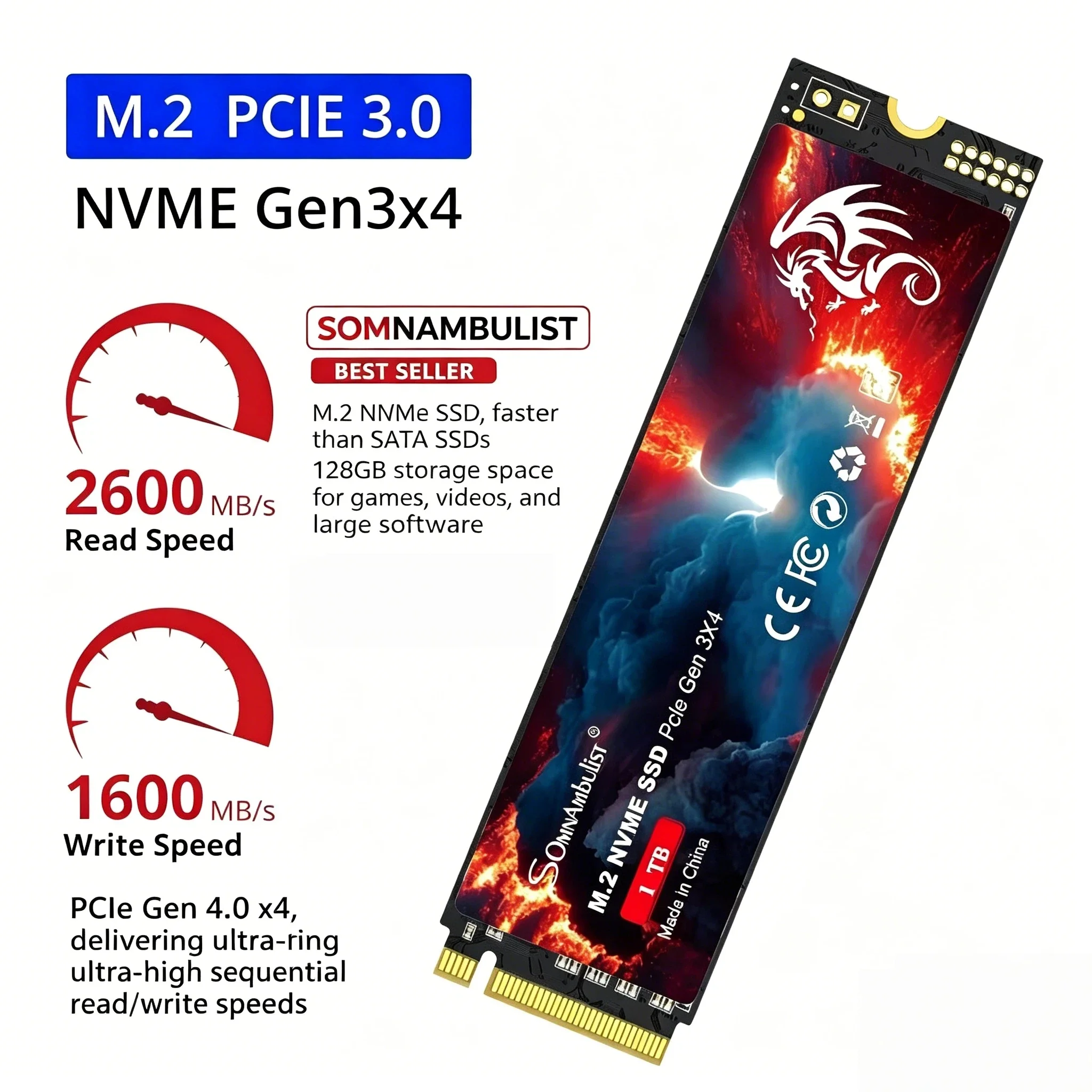 SomnAmbulist 128GB 256GB 512GB 1TB M.2 NVMe SSD PCIe 3.0 2280 Internal Solid State Drive for Laptop Desktop Game Console Pro
SomnAmbulist 128GB 256GB 512GB 1TB M.2 NVMe SSD PCIe 3.0 2280 Internal Solid State Drive for Laptop Desktop Game Console Pro