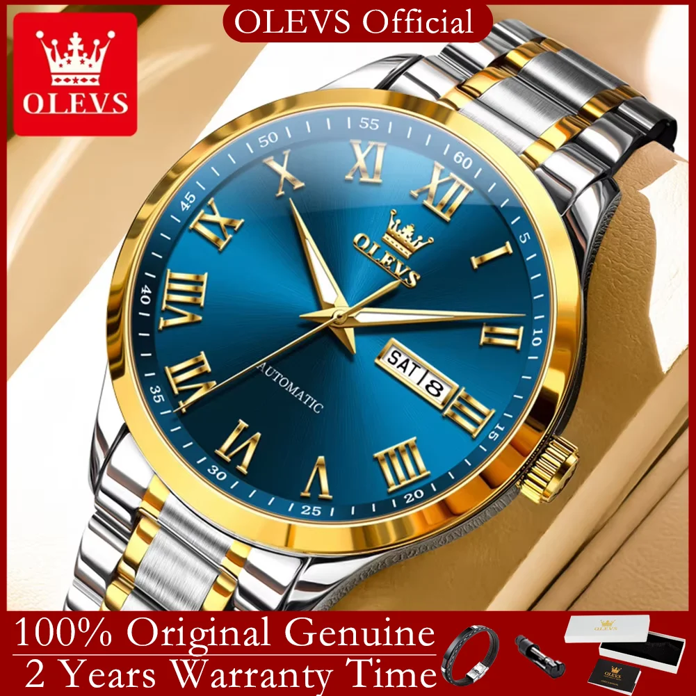 100% Original OLEVS Man Watch 7075 Stainless Steel Waterproof Dual Calendar Luxury Business Automatic Mechanical Watches for Men
100% Original OLEVS Man Watch 7075 Stainless Steel Waterproof Dual Calendar Luxury Business Automatic Mechanical Watches for Men
