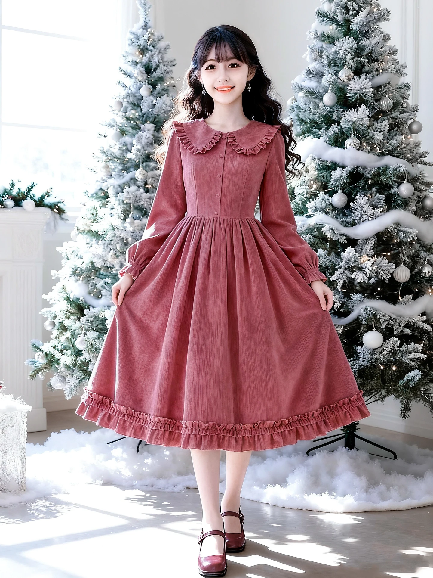 Autumn Winter Thickened Corduroy Dress Women's Long Sleeve Waist-Cinching Slimming Vintage Style Casual Fashion Dress
Autumn Winter Thickened Corduroy Dress Women's Long Sleeve Waist-Cinching Slimming Vintage Style Casual Fashion Dress