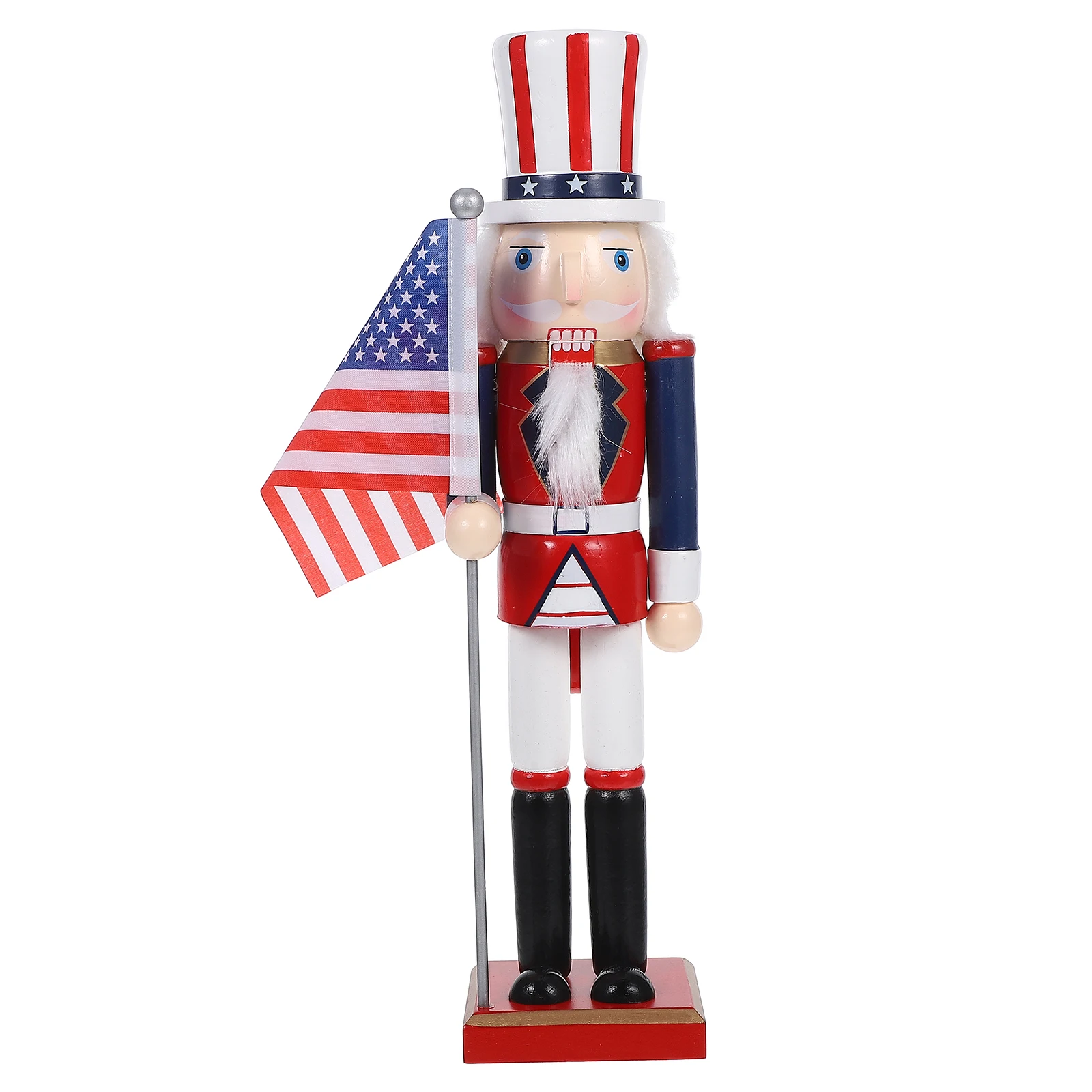 Nutcracker Figurine 38cm Wooden Christmas Decor Patriotic Soldier Statue Home Miniature Models Small Nutcrackers
Nutcracker Figurine 38cm Wooden Christmas Decor Patriotic Soldier Statue Home Miniature Models Small Nutcrackers