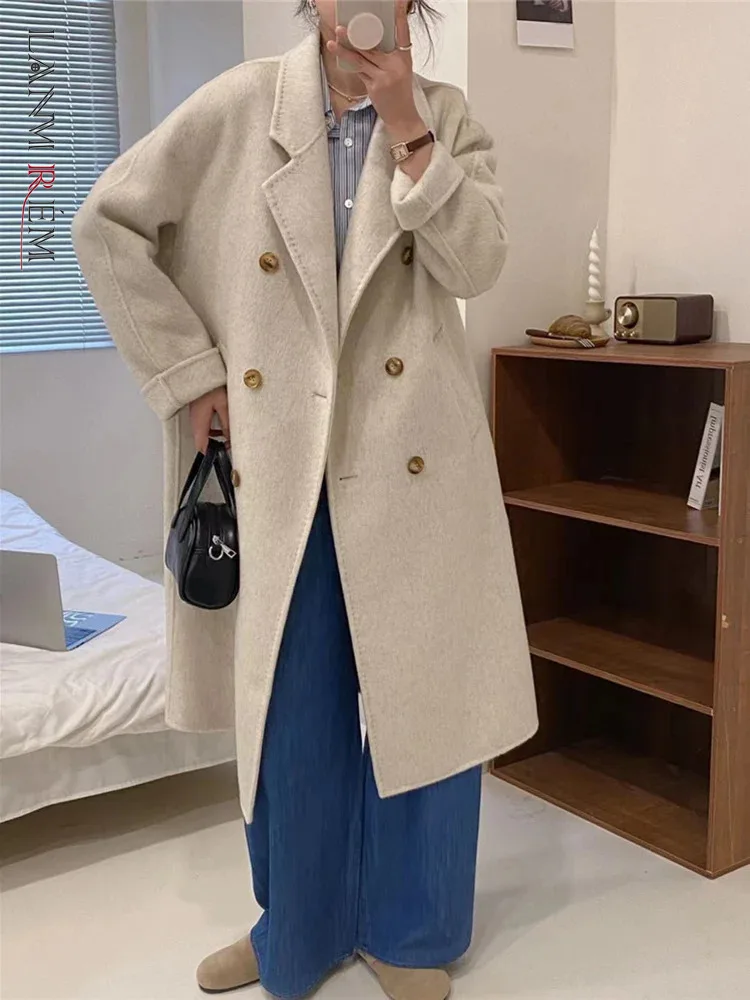 LANMREM Casual Double Sided Woolen Coat For Women Lapel Long Sleeves Double Breasted Solid Color Coats 2024 Autumn New 2Z2556
LANMREM Casual Double Sided Woolen Coat For Women Lapel Long Sleeves Double Breasted Solid Color Coats 2024 Autumn New 2Z2556