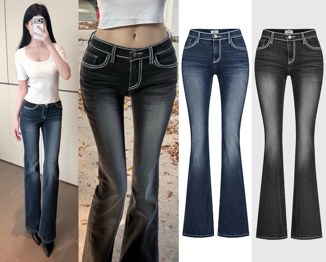 Women's Summer Streetwear Low Waist Side Padded Hip Enhancing Flare Jeans Lady Sexy Skinny Full Length Jeans
Women's Summer Streetwear Low Waist Side Padded Hip Enhancing Flare Jeans Lady Sexy Skinny Full Length Jeans