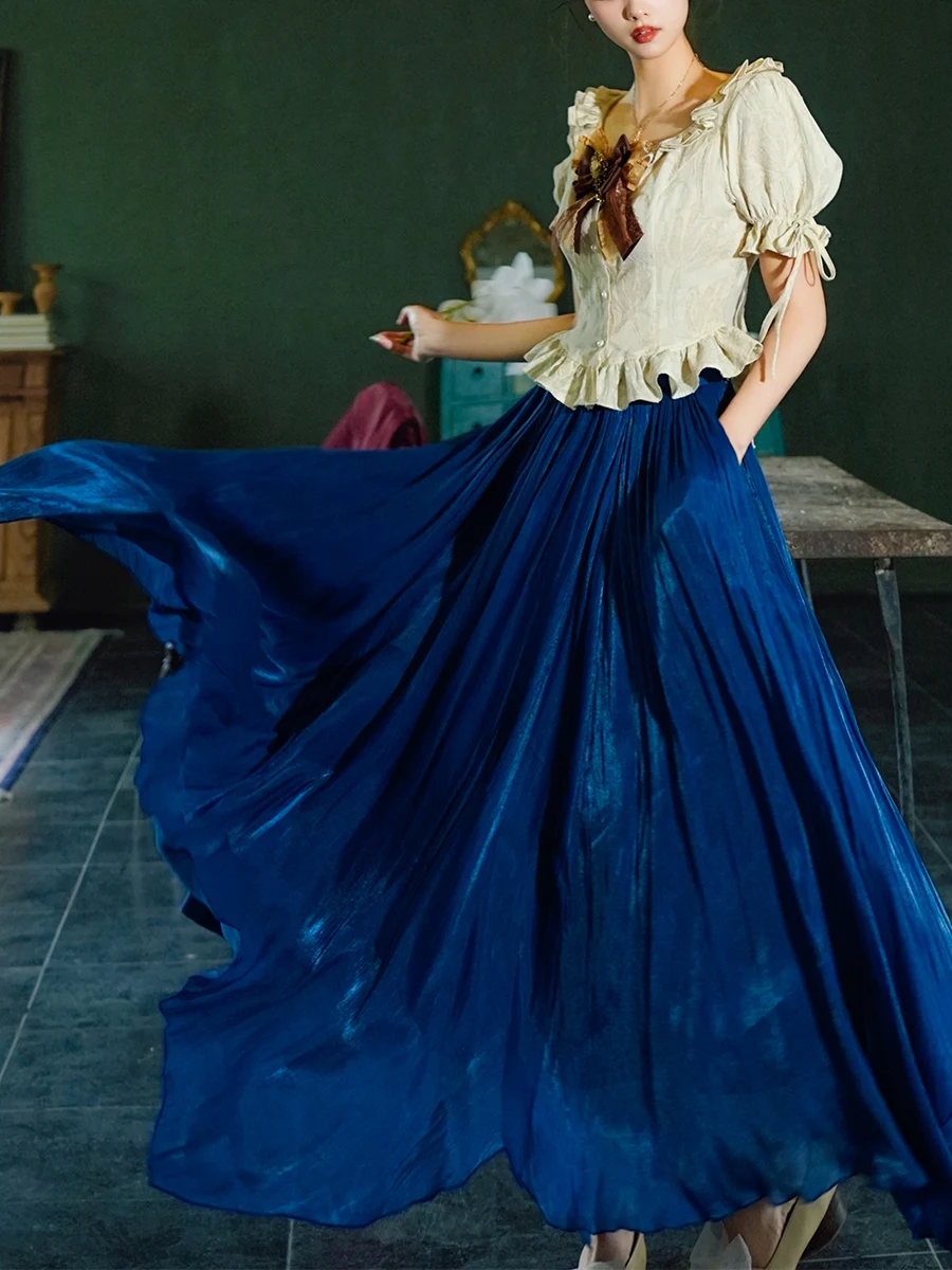 Original Miss Egg Gradient Mermaid Half Skirt Long Skirt Shiny Satin Oversized Swaying Summer Women's High Waist Gored Skirt
Original Miss Egg Gradient Mermaid Half Skirt Long Skirt Shiny Satin Oversized Swaying Summer Women's High Waist Gored Skirt