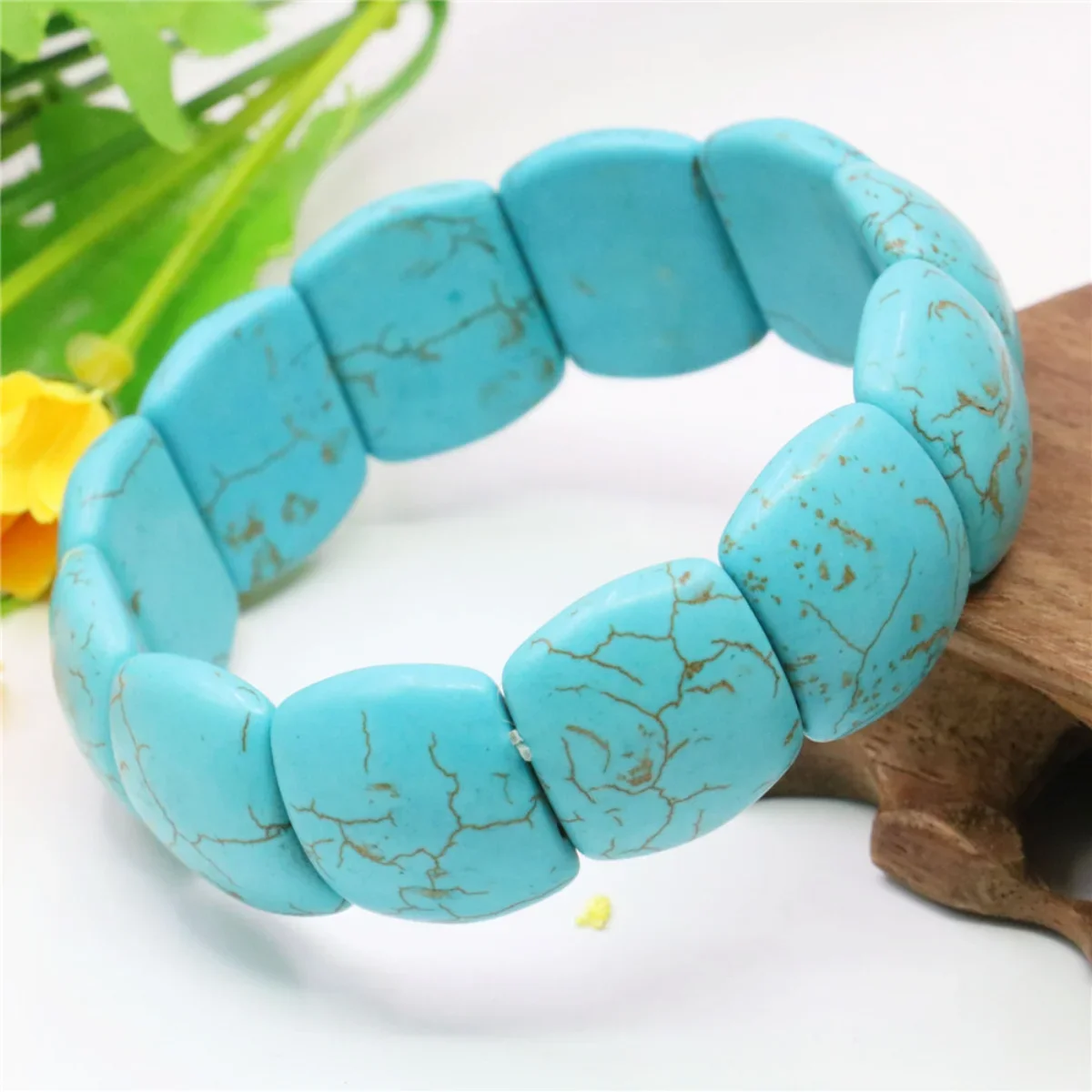 18-22mm Blue Turkey Turquoises Stone Bracelet Rounded Rectangle Beads Women Girl Gifts Elastic Fashion Jewelry Making Design
18-22mm Blue Turkey Turquoises Stone Bracelet Rounded Rectangle Beads Women Girl Gifts Elastic Fashion Jewelry Making Design