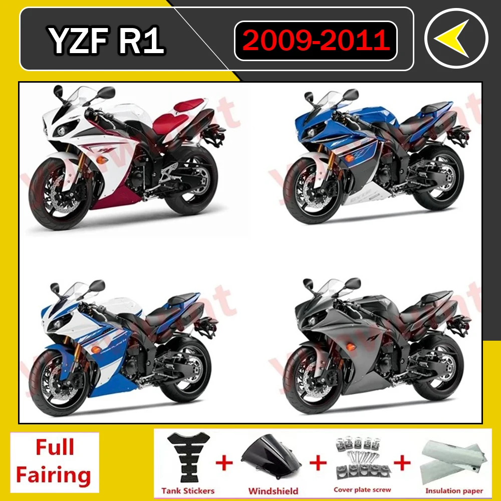 Motorcycle Fairing Kit ABS Plastic Body Injection Fairings Bodywork Bodykits For Yamaha R1 YZF1000 YZF-R1 2009 2010 2011
Motorcycle Fairing Kit ABS Plastic Body Injection Fairings Bodywork Bodykits For Yamaha R1 YZF1000 YZF-R1 2009 2010 2011