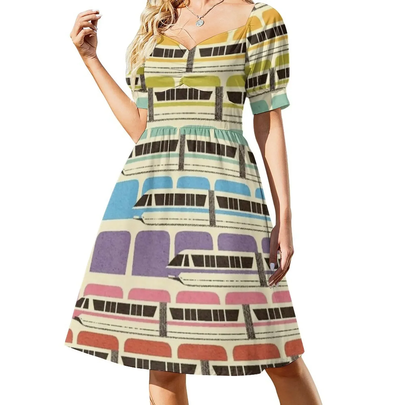 Retro WDW Monorail Short-Sleeved Dress Dress for girls summer dresses womens 2025 Party dresses
Retro WDW Monorail Short-Sleeved Dress Dress for girls summer dresses womens 2025 Party dresses