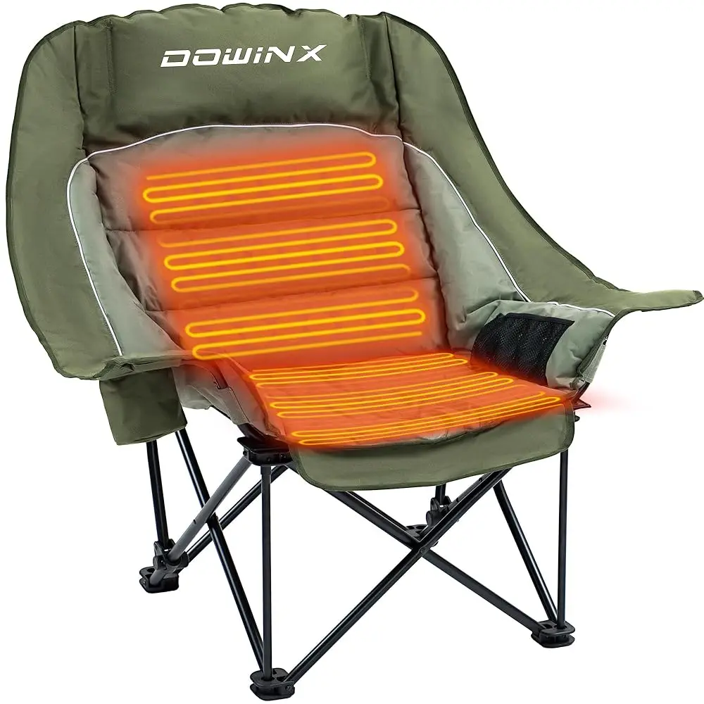 Heated Camping Chair For Adults - Oversized Extra Large Folding Chair With Adjustable Padded Seat, Cup Holder, 400 Lbs Acity,
Heated Camping Chair For Adults - Oversized Extra Large Folding Chair With Adjustable Padded Seat, Cup Holder, 400 Lbs Acity,