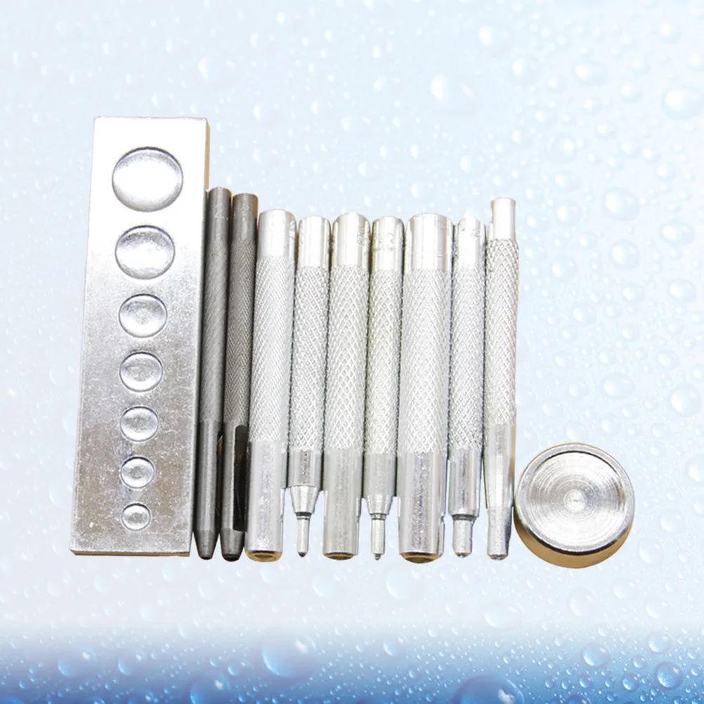 11Pcs Metal Snap Button Tool Set Professional DIY Clothing Making Tool Punch Hole Rivet Setter Base Kit Portable Manual
11Pcs Metal Snap Button Tool Set Professional DIY Clothing Making Tool Punch Hole Rivet Setter Base Kit Portable Manual