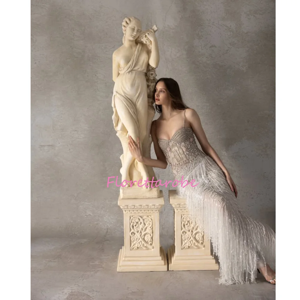 Dubai Spaghetti Strap Evening Dress Mermaid Luxury Beads Tassel Women Formal Prom Gown Custom
Dubai Spaghetti Strap Evening Dress Mermaid Luxury Beads Tassel Women Formal Prom Gown Custom