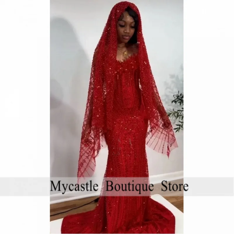 Red Prom Dresses 2026 Luxury Black Girls Beaded Diamond Head Covering African Evening Gowns Birthday Dress Customized
Red Prom Dresses 2026 Luxury Black Girls Beaded Diamond Head Covering African Evening Gowns Birthday Dress Customized