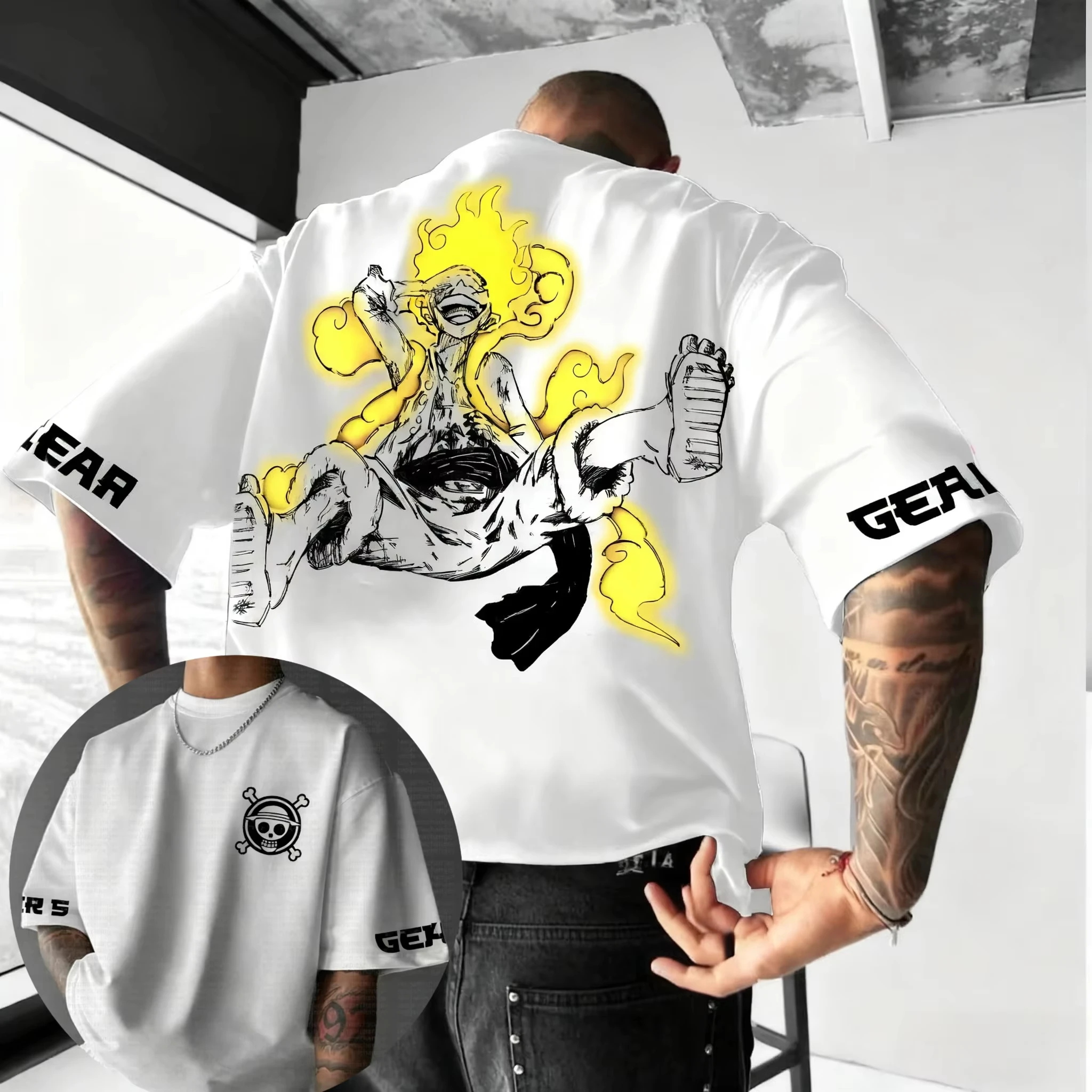 Bandai New 2026 One Piece Luffy and Zorro Anime Print High Quality Short Sleeve T-Shirts Men's and Women's Casual Plus Size Tops
Bandai New 2026 One Piece Luffy and Zorro Anime Print High Quality Short Sleeve T-Shirts Men's and Women's Casual Plus Size Tops