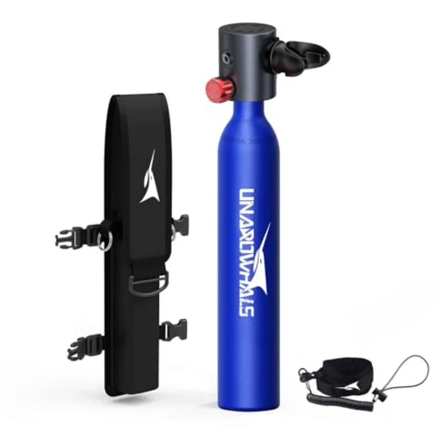 Mini scuba tank for travel and shallow diving aluminum black 0.5L capacity 3000 PSI max pressure DOT/CE-EN250 certified 510 min
Mini scuba tank for travel and shallow diving aluminum black 0.5L capacity 3000 PSI max pressure DOT/CE-EN250 certified 510 min