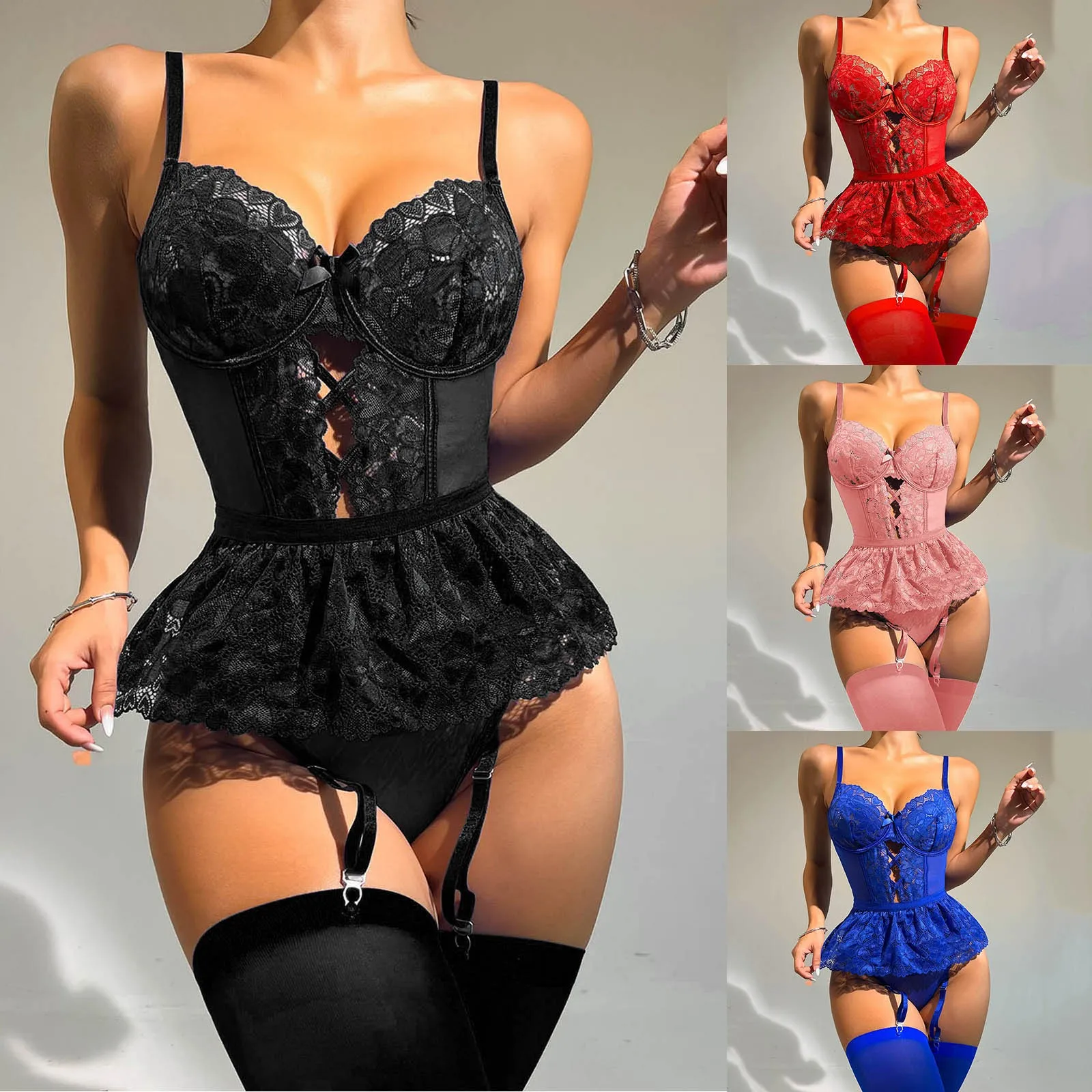 Women’s Erotic Lingerie Sexy Set Include Lace Bralette And Panty Strappy Hollow Out Fashion Underwear Women's Sensual Lingerie
Women’s Erotic Lingerie Sexy Set Include Lace Bralette And Panty Strappy Hollow Out Fashion Underwear Women's Sensual Lingerie