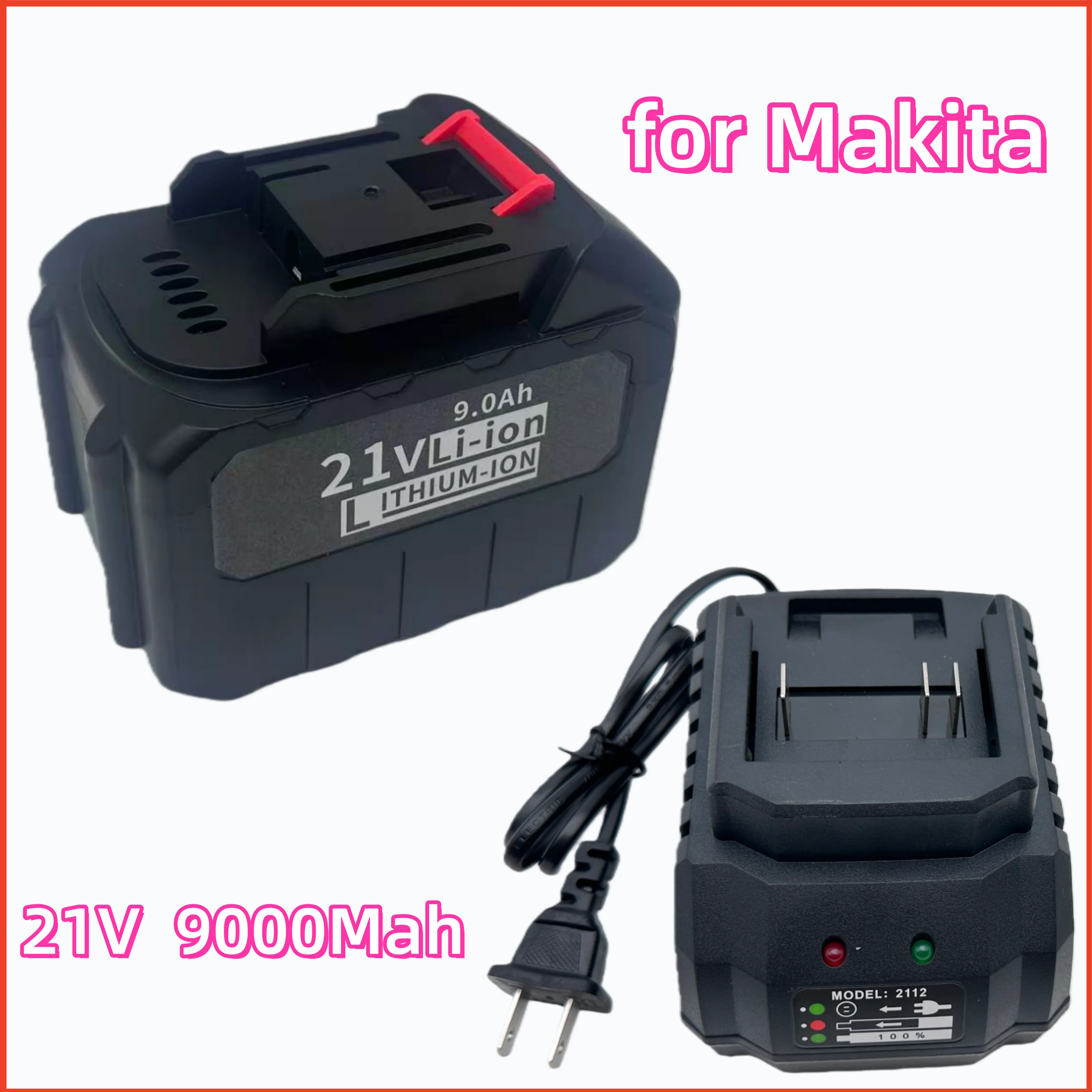 Large Capacity and Long Range FOR Makita 21V Lithium ion Battery Pack 9000mAh High Capacity Process Replace Original Durable Pow
Large Capacity and Long Range FOR Makita 21V Lithium ion Battery Pack 9000mAh High Capacity Process Replace Original Durable Pow