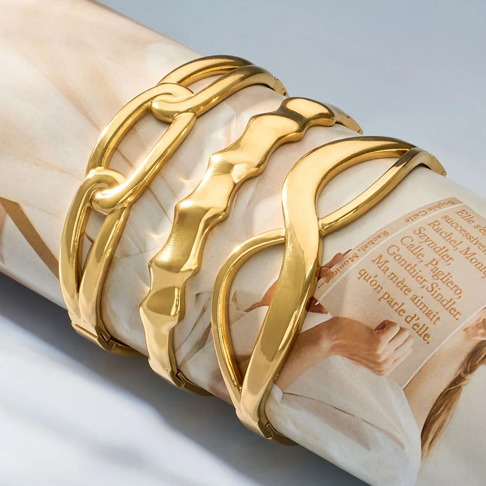 Nivora High Polished Stainless Steel Bracelets For Women PVD Gold Plated Women's Bangle Hand Wrist Waterproof No Tarnish Jewelry
Nivora High Polished Stainless Steel Bracelets For Women PVD Gold Plated Women's Bangle Hand Wrist Waterproof No Tarnish Jewelry