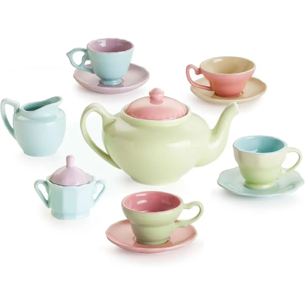 Porcelain Kids Tea Set, 11 l oz - Miniature Tea Party Set or Girls , Service or 4, un & Colorul, Microwave & Dishwasher Sae, Git
Porcelain Kids Tea Set, 11 l oz - Miniature Tea Party Set or Girls , Service or 4, un & Colorul, Microwave & Dishwasher Sae, Git