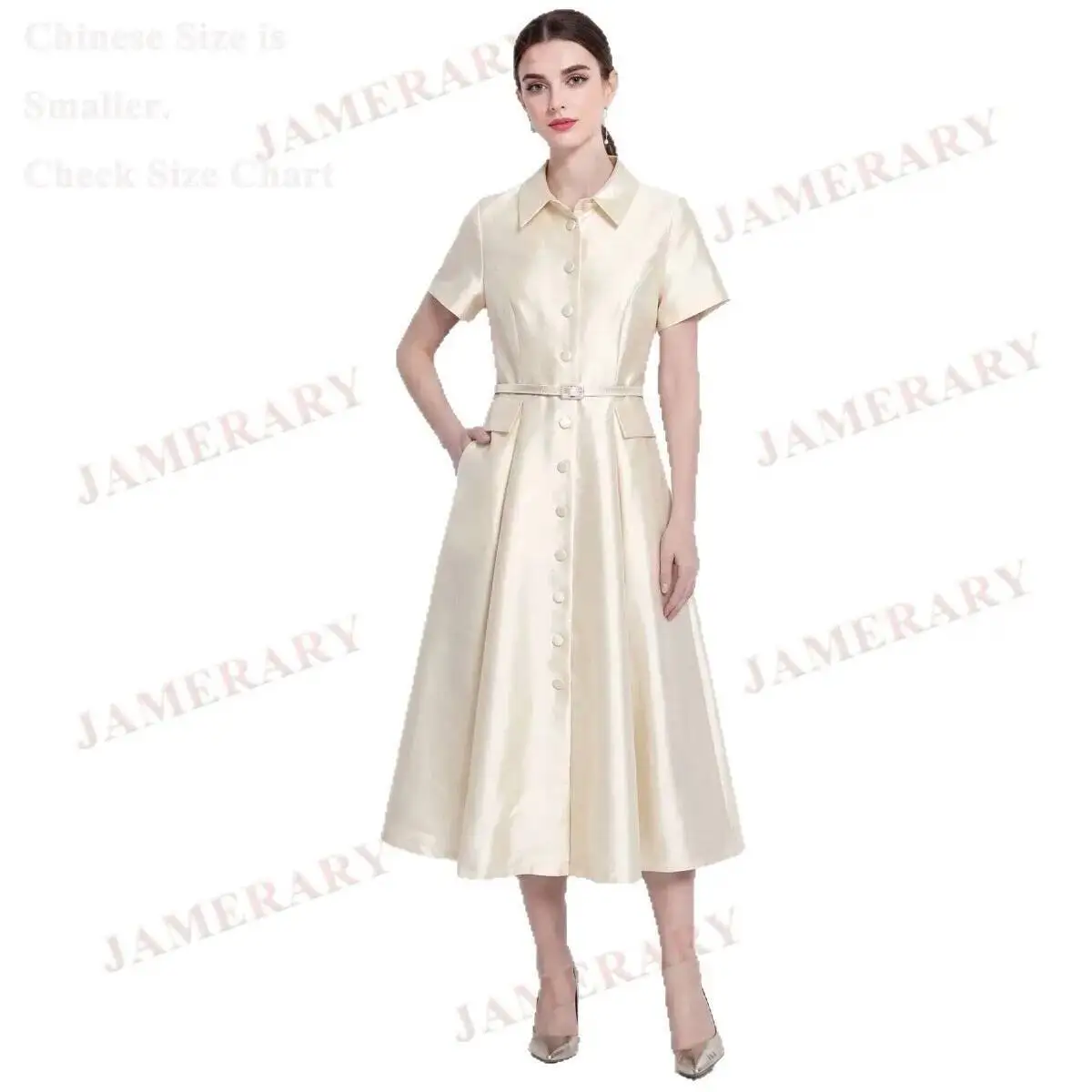 Elegant Brand Summer Autumn Long Dress Shirt Women Solid Short Sleeve Single Breasted Lapel A Line Princess Satin Dresses Party
Elegant Brand Summer Autumn Long Dress Shirt Women Solid Short Sleeve Single Breasted Lapel A Line Princess Satin Dresses Party