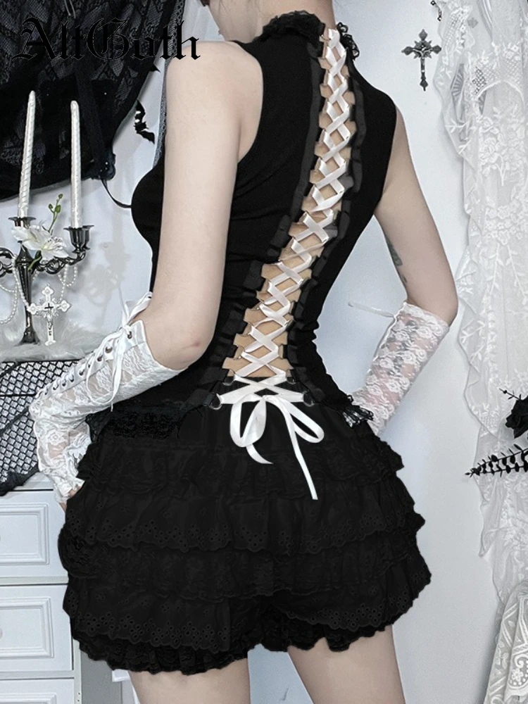 AltGoth Mall Goth Cute Vest Women Aesthetic Fairycore Grunge Backless Bandage Lace Patchwork Cross O-neck Crop Tank Tops Female
AltGoth Mall Goth Cute Vest Women Aesthetic Fairycore Grunge Backless Bandage Lace Patchwork Cross O-neck Crop Tank Tops Female