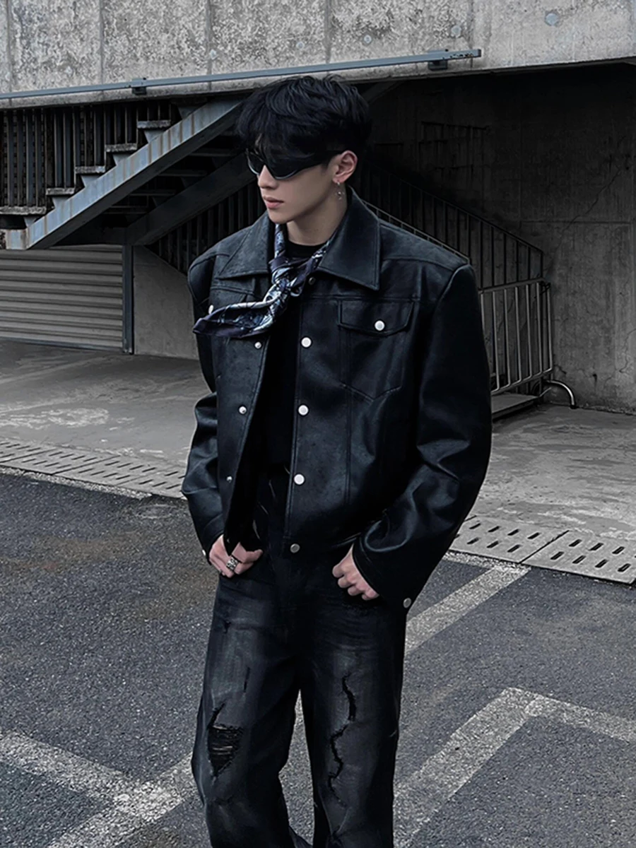 Bla oulder Pad Leather Jaet Men's Spring Autumn Sle Cleanfit American High Street Motorcycle Sensation Cool Jaet
Bla oulder Pad Leather Jaet Men's Spring Autumn Sle Cleanfit American High Street Motorcycle Sensation Cool Jaet